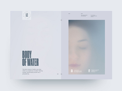 Body Of Water clean fashion layout minimal photography type typography water