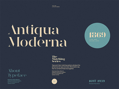 Type & Color — 003 antique color dark layout light type typography web website
