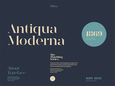 Type & Color — 003 antique color dark layout light type typography web website