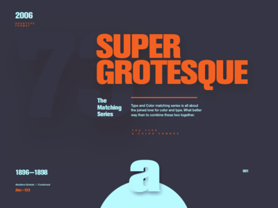 Type & Color — 005 color dark grotesk layout type typography web website