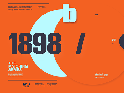 Type & Color — 005 / 2 color dark grotesk layout orange type typography web website