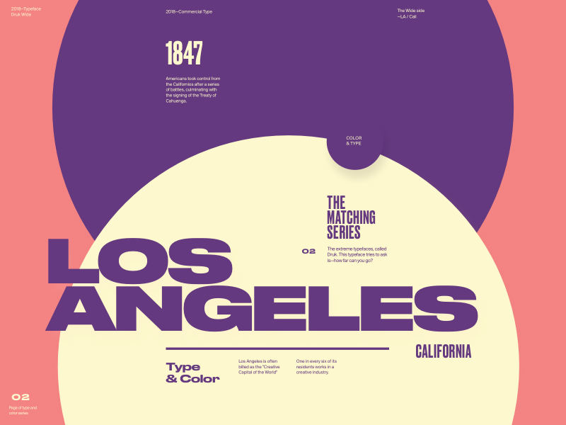 Type & Color — 006 / 2 california wide website web typography type layout grotesk dark color bold