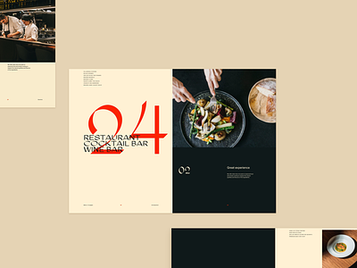 Restaurant menu design direction branding clean layout minimal restaraunt simple typography