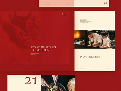 Restaurant Design Direction—Concept 2 clean food layout minimal restaurant simple typography web website