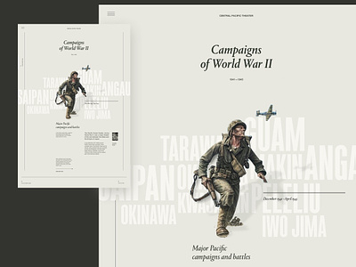 WW2 Exploration clean layout minimal simple typography web website