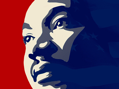 MLK JR face icon illustration martin luther king jr portrait usa