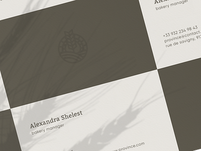 Province. business card