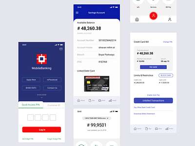 HDFC Bank App Redesign bank flat ios minimal app design ui