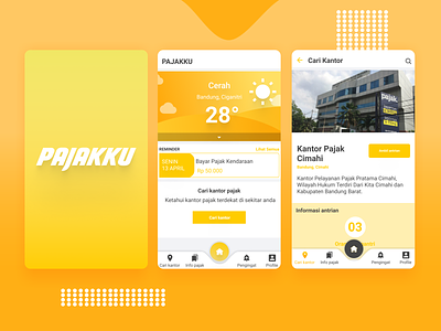 PAJAKKU - Mobile Ticketing for Pay Tax in Indonesia app design ui ux