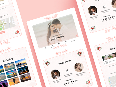 Pink Wedding - Online Wedding Invitations app design ux website