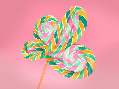 L is for Lollipop 36daysoftype 3d advertising editorial food fruit lettering lollipop type typography