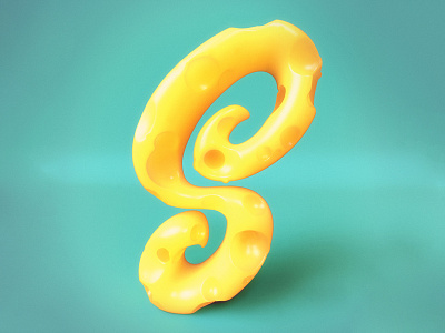 S is for Swiss Cheese 36daysoftype 3d advertising cheese cheesy cinema 4d editorial food food typography lettering swiss