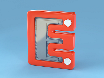 E is for Etch-a-Sketch 36daysoftype 36daysoftype 06 3d 3d animation 3d model 3dillustration 3dtype 3dtypography 90s 90stoypography advertising c4d childhood cinema 4d cute editorial etchasketch retro type typography