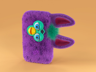 F is for Furby 36 days of type 3d illustration 3d type 90s toypography 90s toys art toy c4d childhood cinema 4d cute furby kawaii lettering octane render render retro typography vintage
