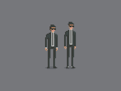 S**t, the Blues Brothers! pixels illustration