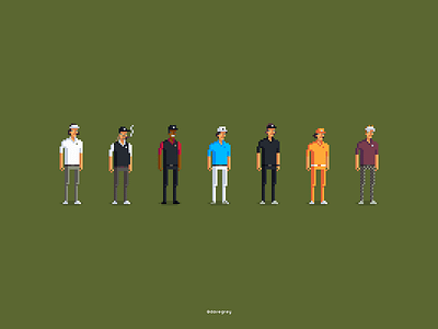 Pixel Golfers golf pixel art