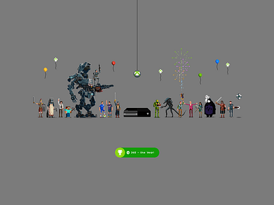 Xbox Year One alien halo minecraft pixel art titanfall video games xbox