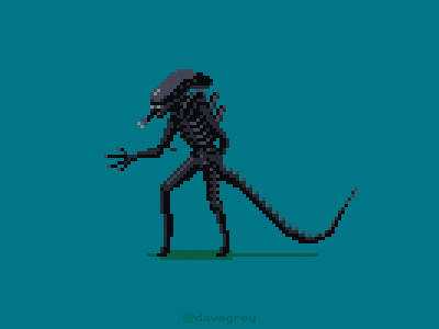 Alien alien pixel art