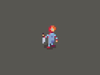 Halloween Countdown #26 chucky halloween pixel art