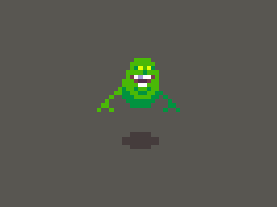 Halloween Countdown #24 ghostbusters halloween pixel art slimer