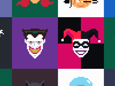 Rogues Gallery batman comics pixel art