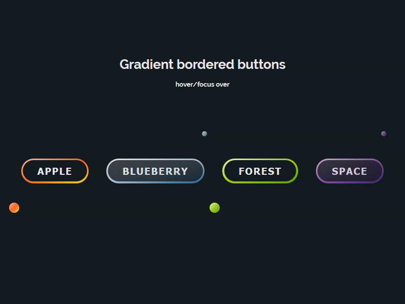 Gradient bordered buttons animation button css design html ui user experience (ux) user interface (ui) ux web