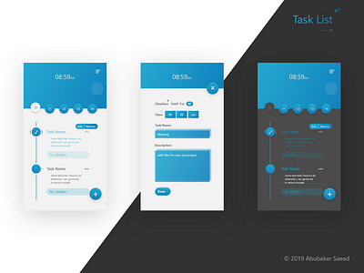 Task List app design task list user interface (ui)