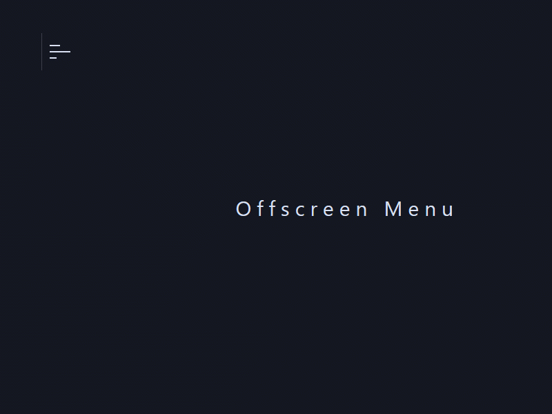 Offscreen Menu design offscreen menu user interface (ui) web