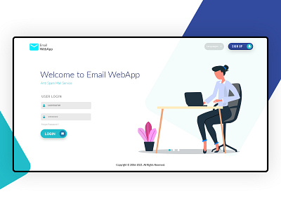 Email Web App Login Page grapic design login box login design login design ui login page design web desgin