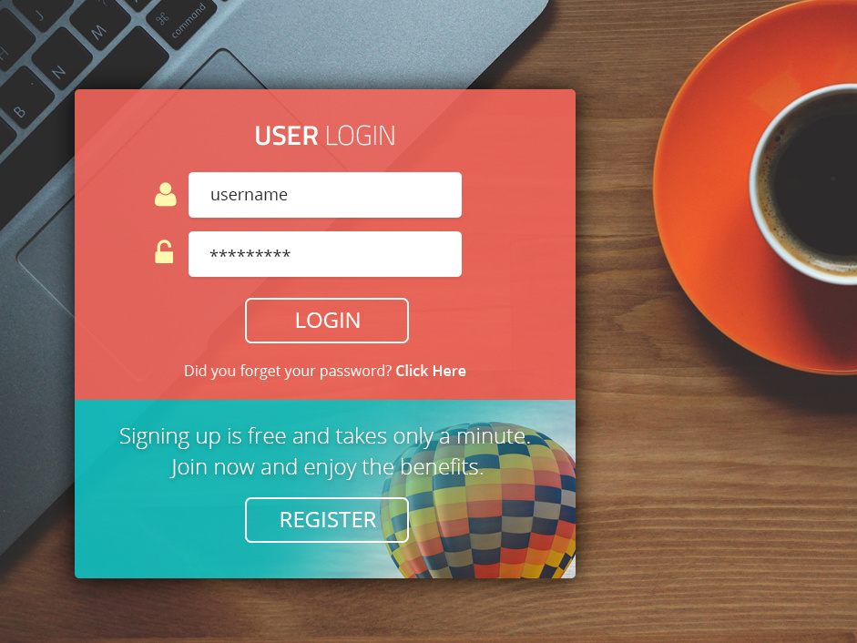 Dribbble user_login.jpg by Gokul