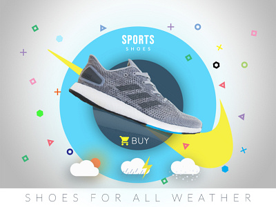 sports shoe banner design design grapic design illustration web