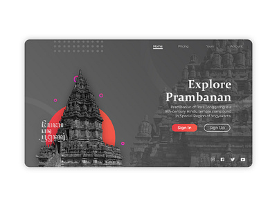 Explore Prambanan | Travel Website User Interface Design design graphicdesign travelwebsite ui ui design uidesign uiux user interface design userexperience userinterface ux web website