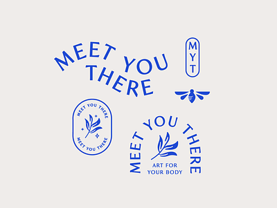 Meet You There - Logo/Branding Set brand branding illustration jewelry logo nature plant plants typography vector wordmark