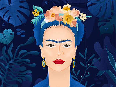 Frida Kahlo frida frida kahlo graphic design illustration plant texture vector