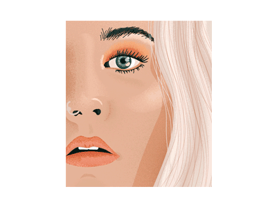 Self character eyes face female grain illustration illustrator mouth portrait texture vector