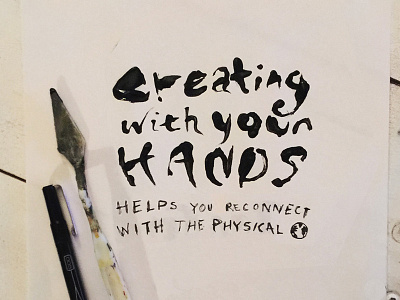 Creating With Your Hands handlettering handpainted process