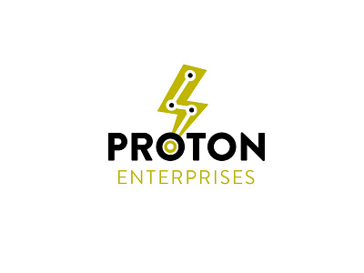 Proton Enterprises - Logo Concept brandon grotesque financial logo design