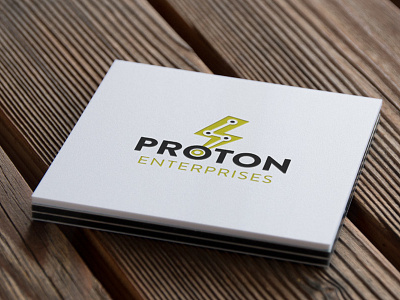 Proton Enterprises - Ubiquitous Mockup Style brandon grotesque financial logo design