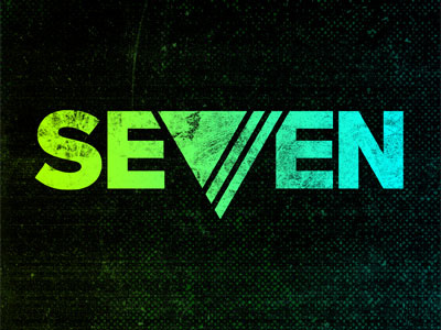 Seven Logo gradient green logo seven