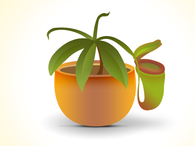 Plantiis carnivorous green logo pitcher plant vector