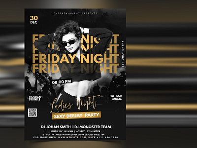 Friday Night Party Flyer Design