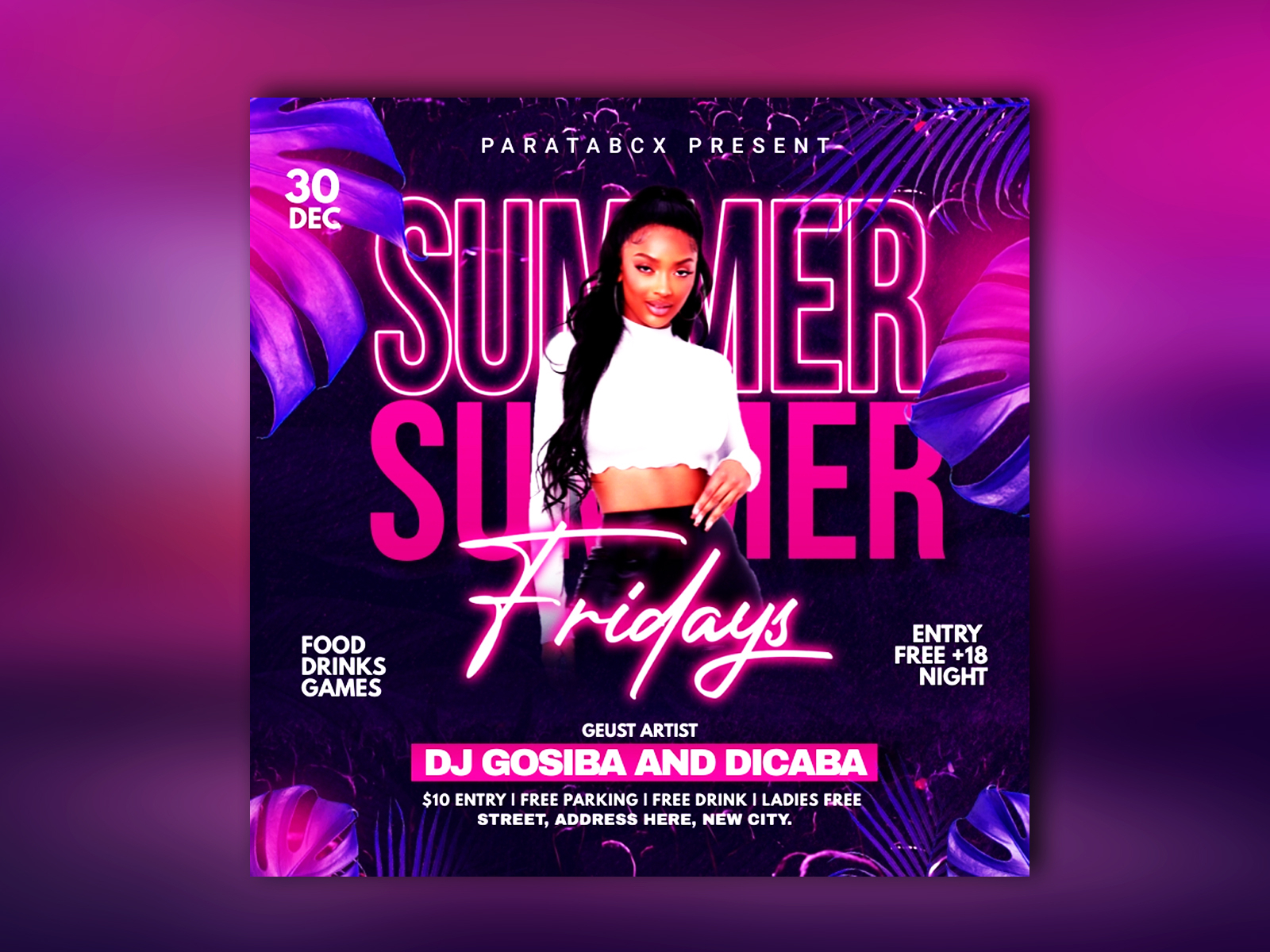 Summer Party Flyer Design by NK on Dribbble