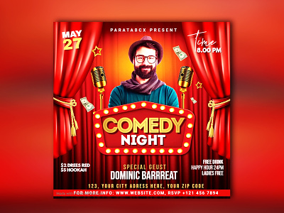 Comedy Night Social Media ad comedy comedy night comedy night party comedy night party ad stand up
