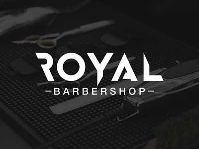 Barbershop ROYAL barbershop barbershop logo branding design logo logo design logotype