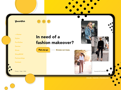 GenieWish app branding design fashion app ui ux web webdesign website xd design