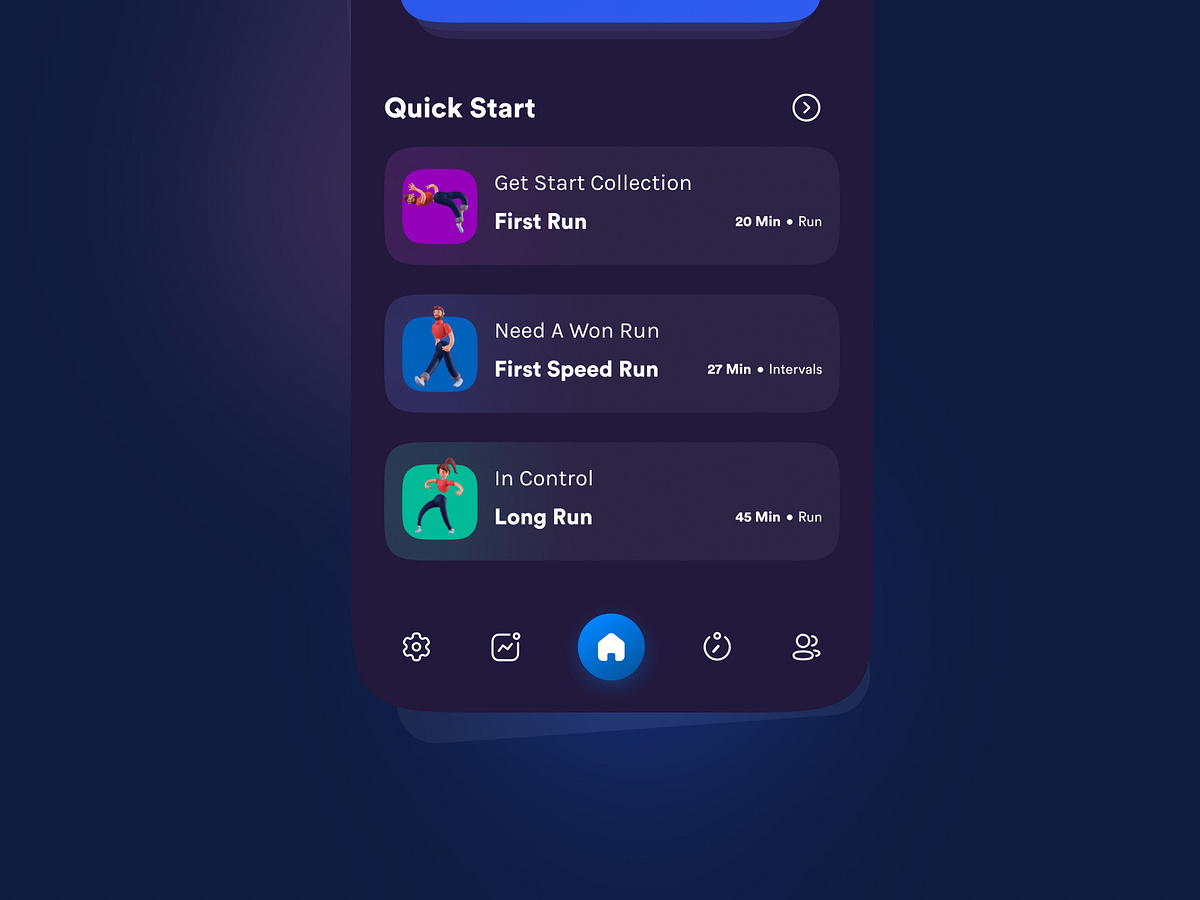🏃‍♂️ Fitness Running App UI Conceptual Design Dark Mode by Mostafa Esmaeili for Paradigm