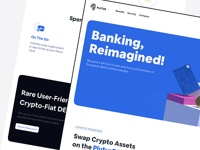 🏦 Plutus Bank | Bank On Crypto Landing Page Design 3d illustration bank banking binance bitcoin btc coinbase coinmarketcap crypto cryptocurrency eth finance fintech landing page master card n26 okex paypal starling bank visa