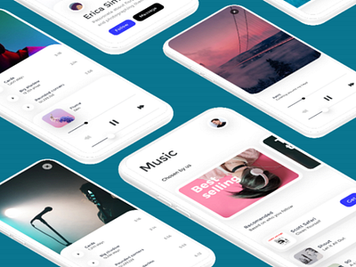 Music player UI adobe xd android app app design apple application concept design dribbble figma flat ios iphone kit minimal music music player player ui ux