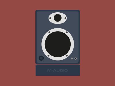 M-Audio Speaker audio design flat icon illustration musique speaker