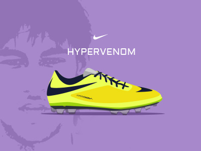 Dribbble Nike Hypervenom flatdesign football graphicdesign illustration neymar nike soccerboot worldcup